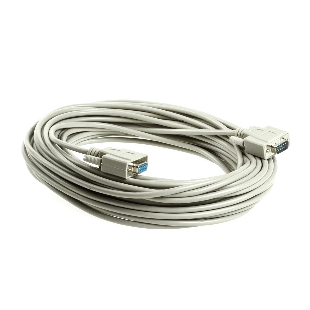 Serielles Kabel DSub-9-Stecker an DSub-9-Buchse, 30m, z.B. für RS232