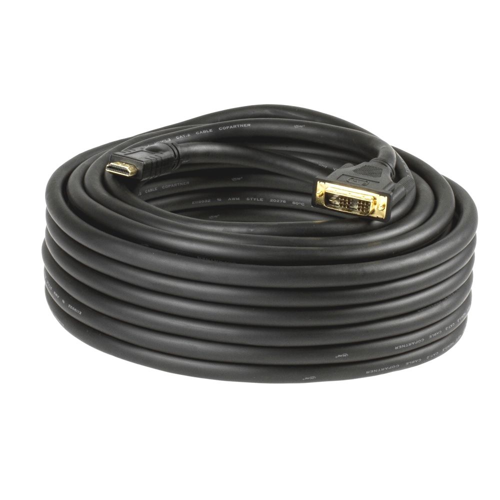 Adapterkabel HDMI auf DVI, DVI-Steckertyp 18+1, PREMIUM, 15m