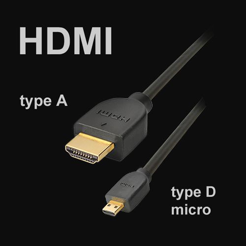 Micro-HDMI-Kabel Stecker A auf Micro D, 4K, 50cm