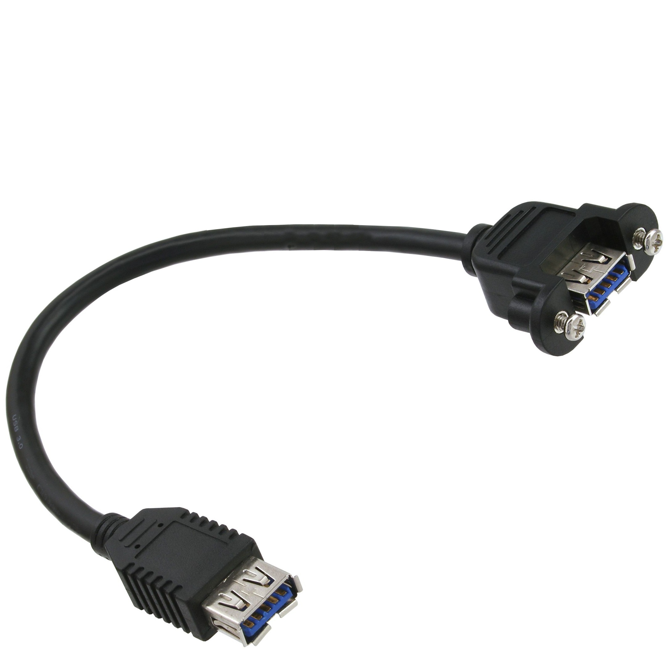USB 3.0 Panel Montagekabel A-Buchse anschraubbar an A-Buchse, UL, 25cm