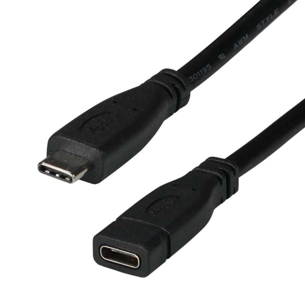 USB-Verlängerungskabel Type-C™ Stecker-Buchse, 10Gbps, 3A, 20cm