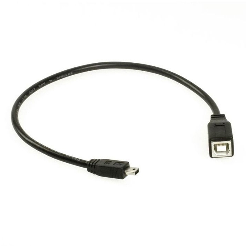 USB-Adapterkabel mit B-Buchse auf Mini-B-Stecker 35cm