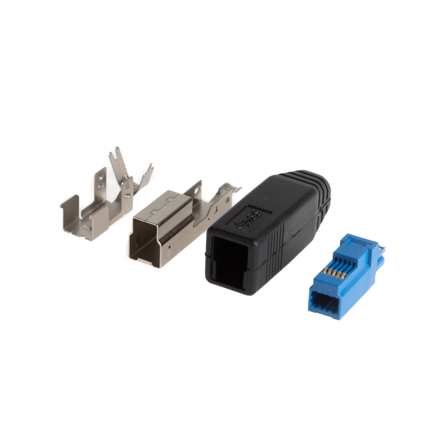 USB 3.0 Stecker Typ B zum Löten (mit Haube)