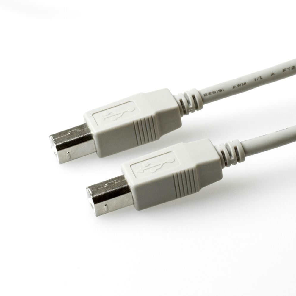 USB 2.0 Spezialkabel mit 2x USB B Stecker 1m