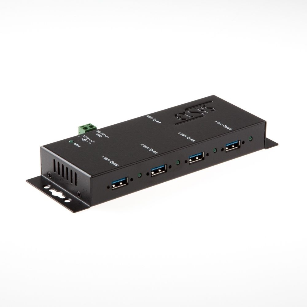 USB 3.0 HUB mit 4 Ports Metall-Gehäuse mit Überspannungs-Schutz