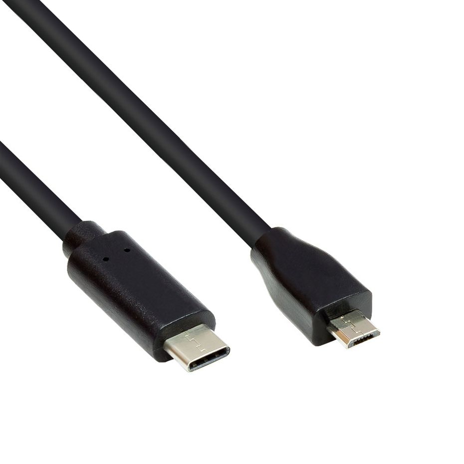 USB-Kabel Type-C™ Stecker auf Micro B Stecker 50cm