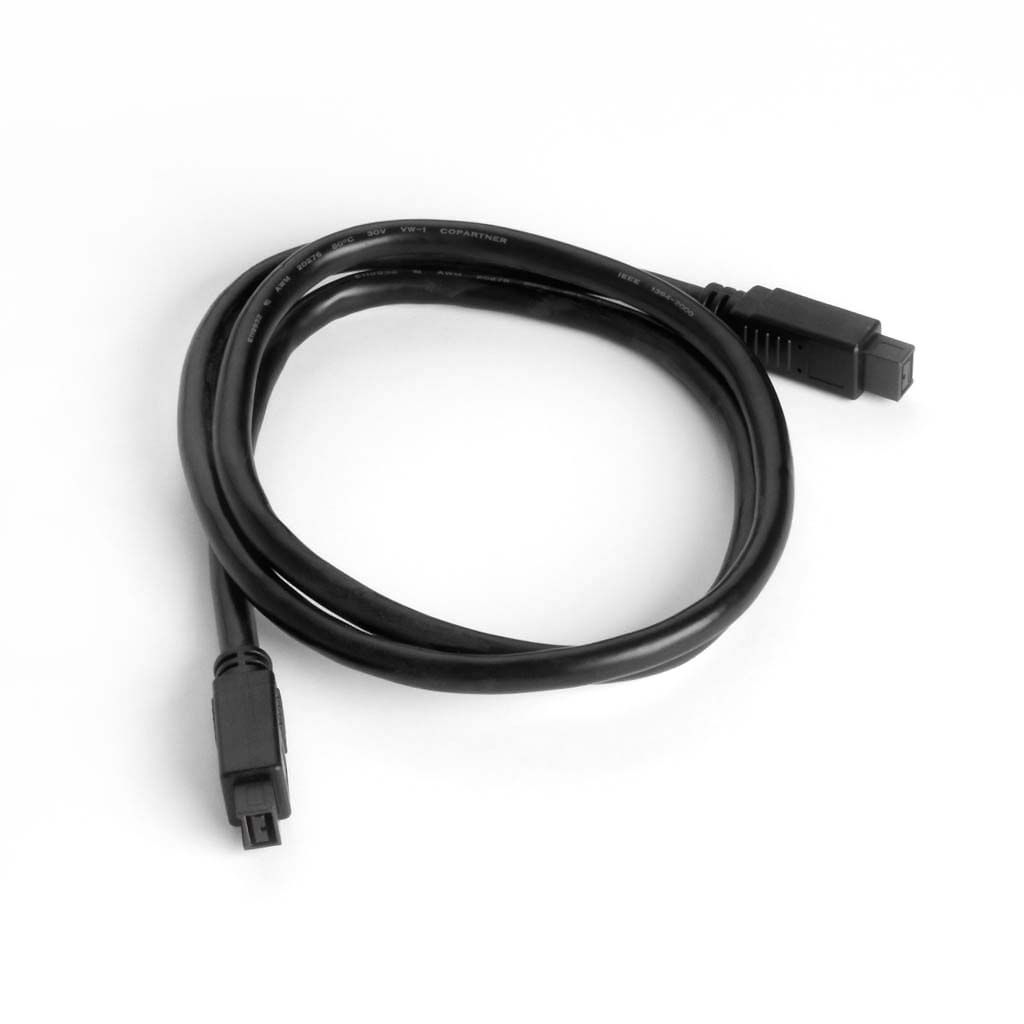 Firewirekabel 2x 9-polig 1m SCHWARZ IEEE-1394b