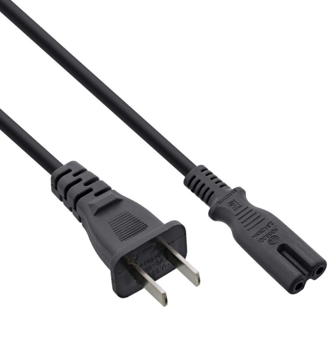 Stromkabel für CHINA mit 2-pol. Euro-8-Stecker