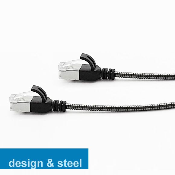 HORXX Cat.6A Patchkabel mit Stahlmantel + Prüfprotokoll, 25cm