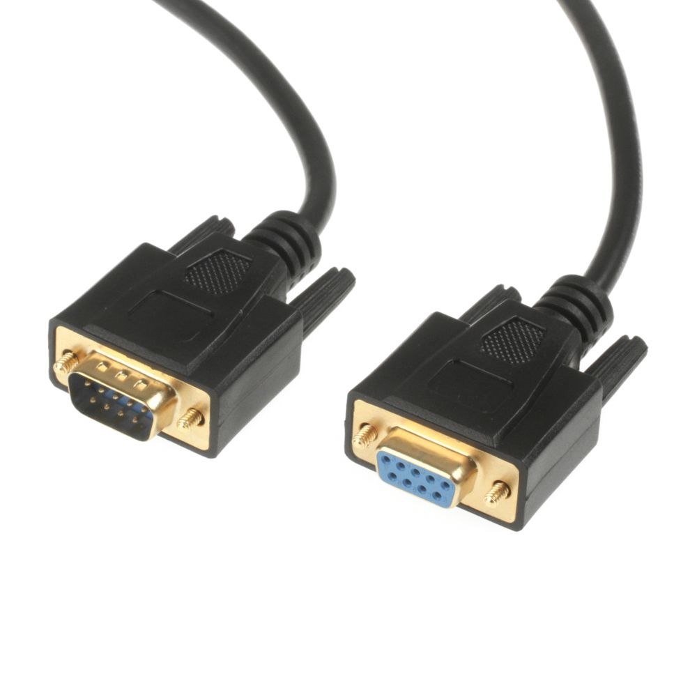 Serielles Kabel DSub-9 Stecker an Buchse PREMIUM-QUALITÄT 10m