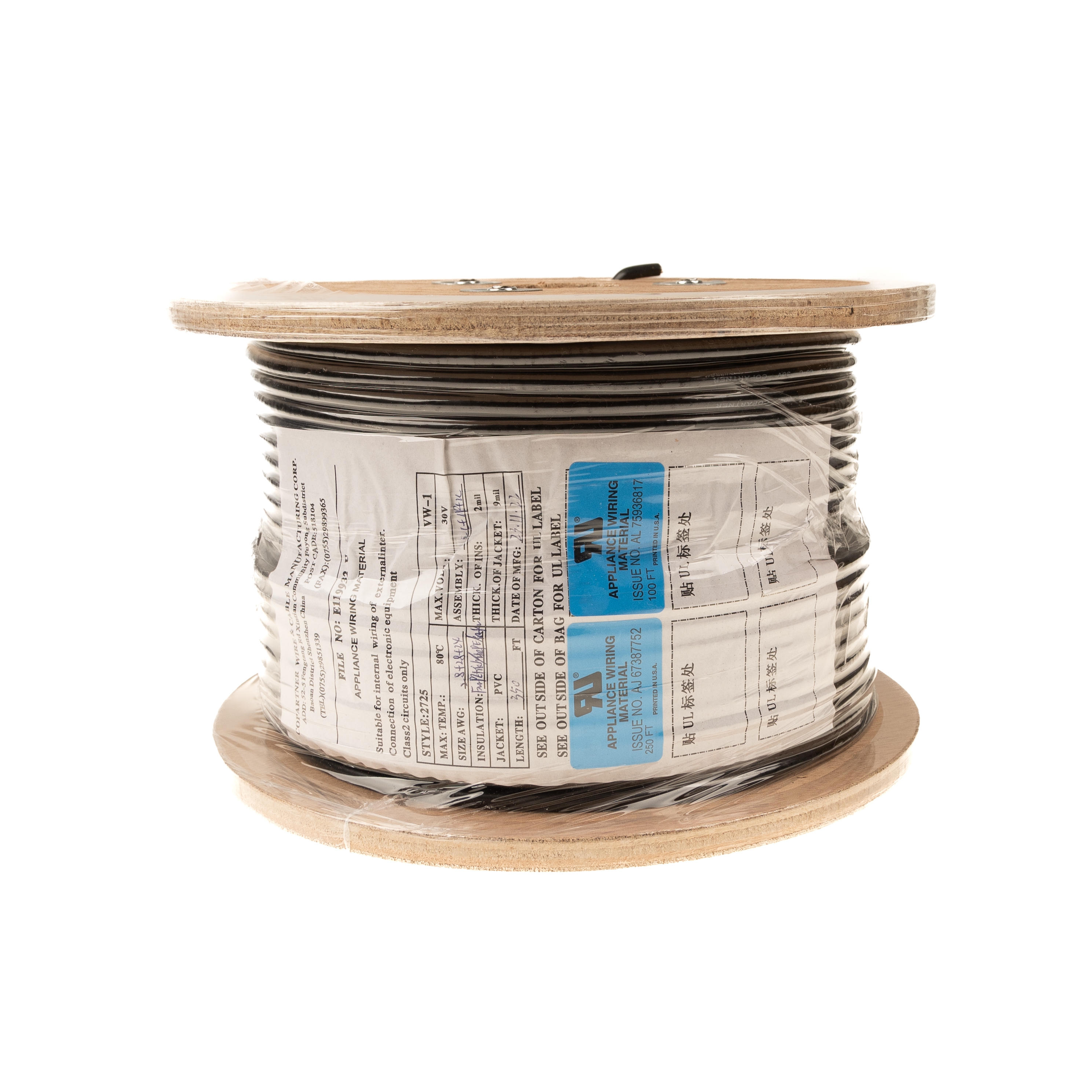 USB 3.0 Kabelmaterial, 100m Rolle, Premium-Qualität, UL, Copartner, schwarz