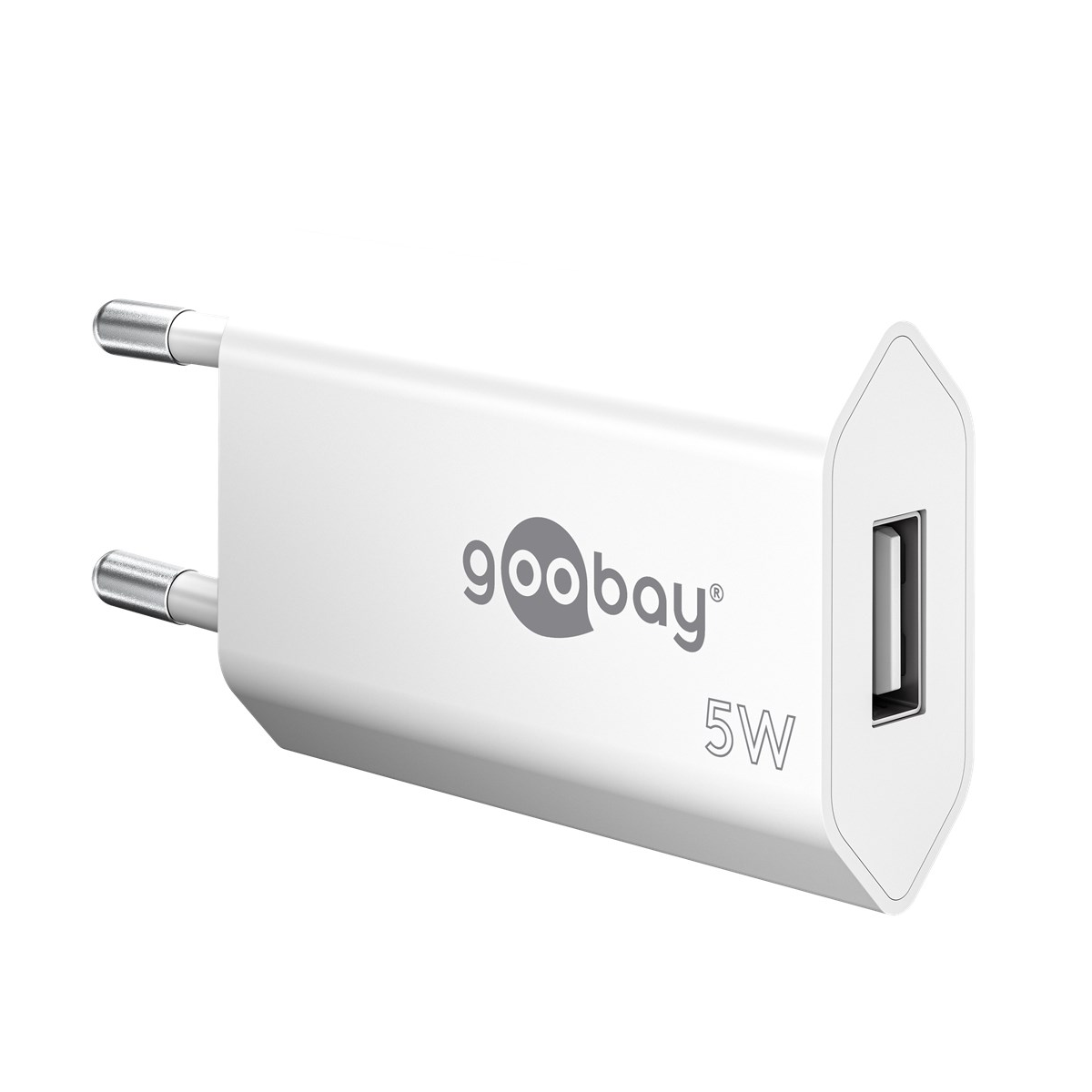 Steckernetzteil LADEGERÄT mit 1x USB-A-Port 5V 1000mA weiss