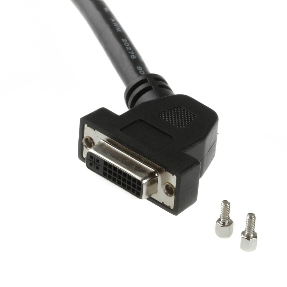 Montagebuchse DVI für Einbau 2x DVI 24+5 Buchse mit Kabel 20cm