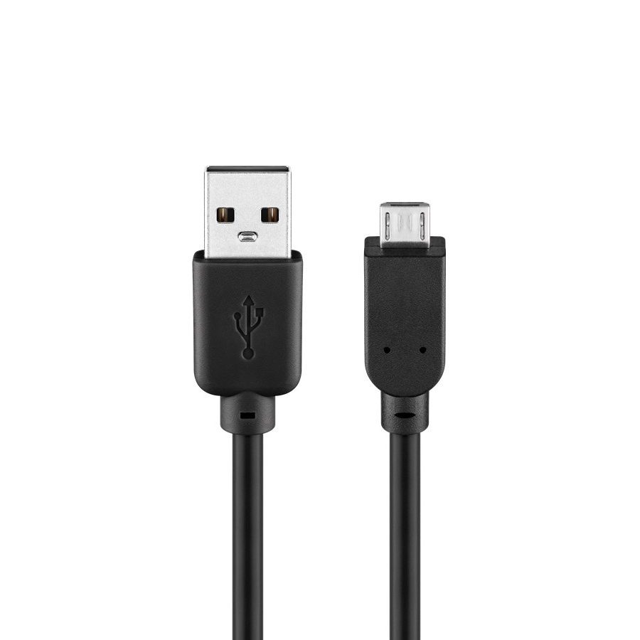 MICRO USB 2.0 Kabel, Stecker USB A an Micro B, 60cm