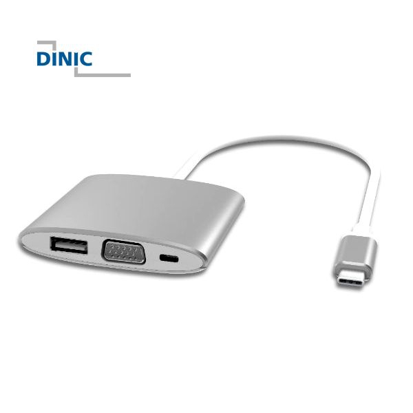 USB 3.1 Gen.2 Adapter Typ C auf VGA, USB, Typ C mit PD