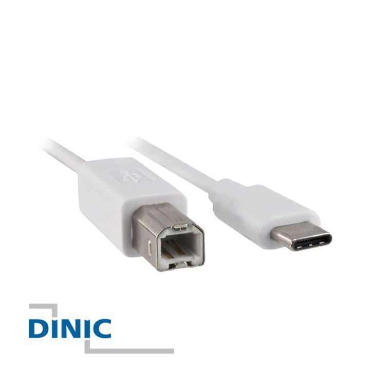 USB 2.0 Kabel Type-C™ Stecker auf B Stecker 2m weiss