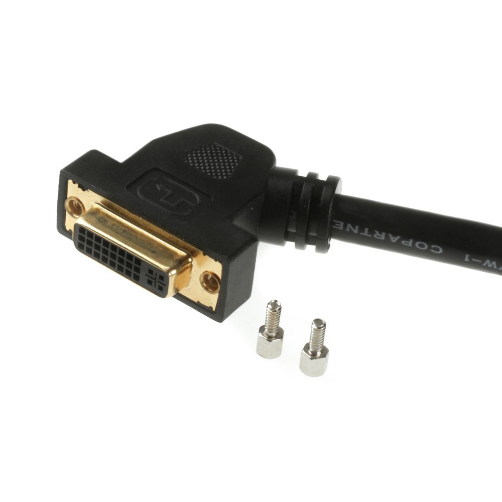 Montagebuchse DVI für Einbau 2x DVI 24+5 Buchse GOLD mit Kabel 20cm