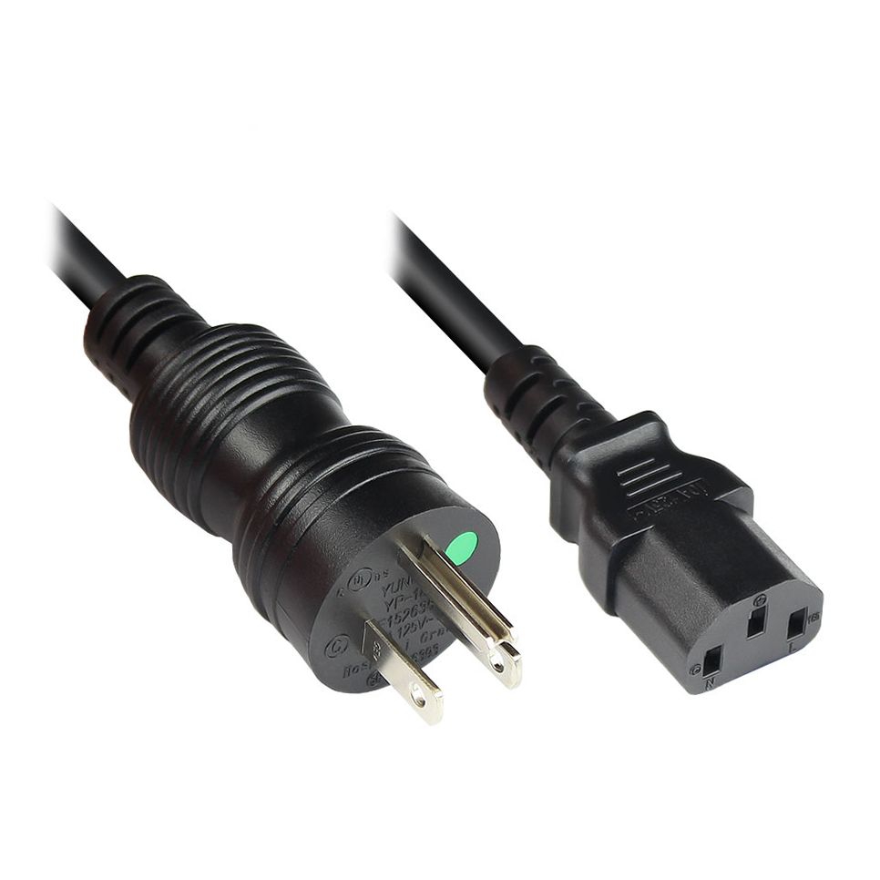 Stromkabel USA HOSPITAL GRADE an C13, 1m