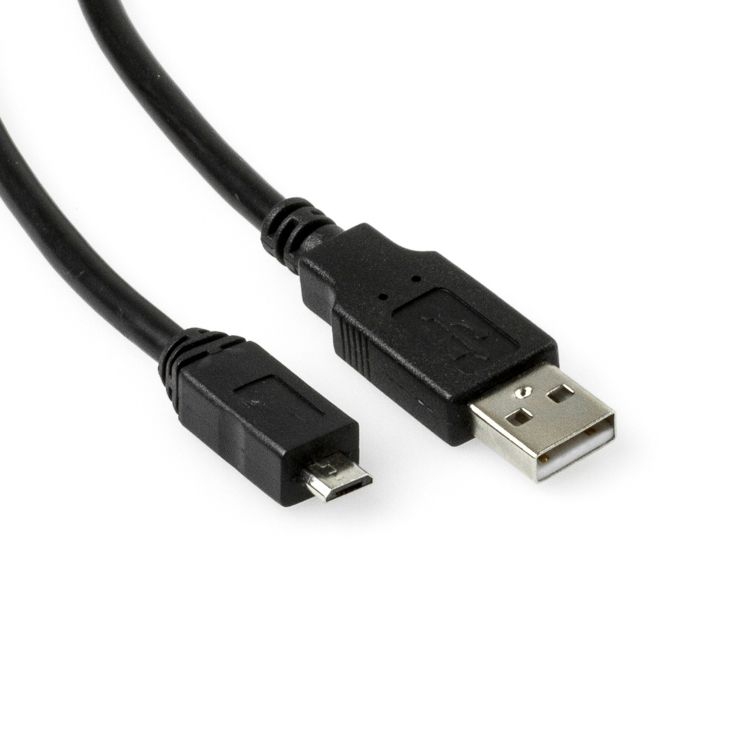 Micro B USB 2.0 Kabel PREMIUM-Qualität mit Kupferadern AWG28/24, 20cm