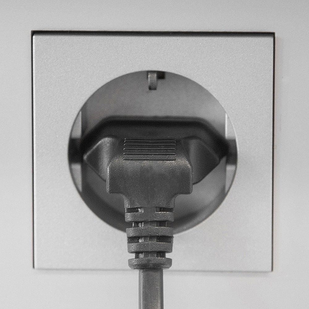 2-pol. Stromkabel mit EURO-8-Stecker BEIDSEITIG GEWINKELT 2m