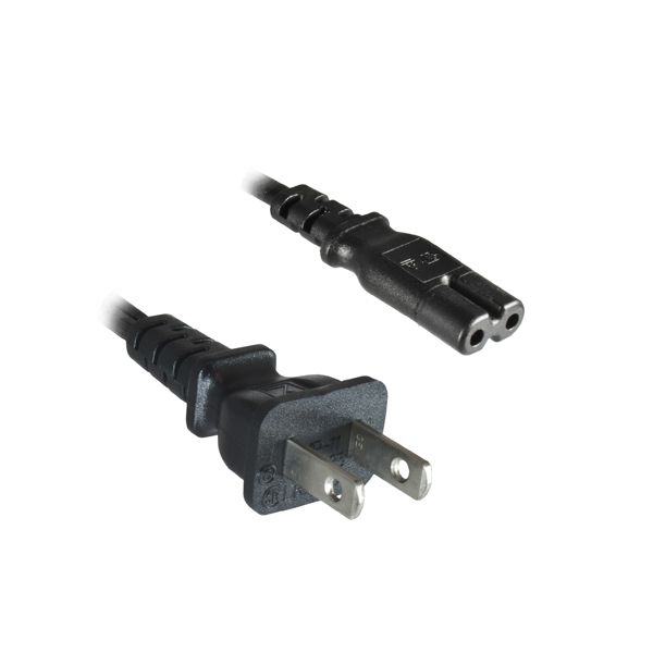 Stromkabel für USA + KANADA UL CSA mit 2-pol. Euro-8-Stecker 180cm
