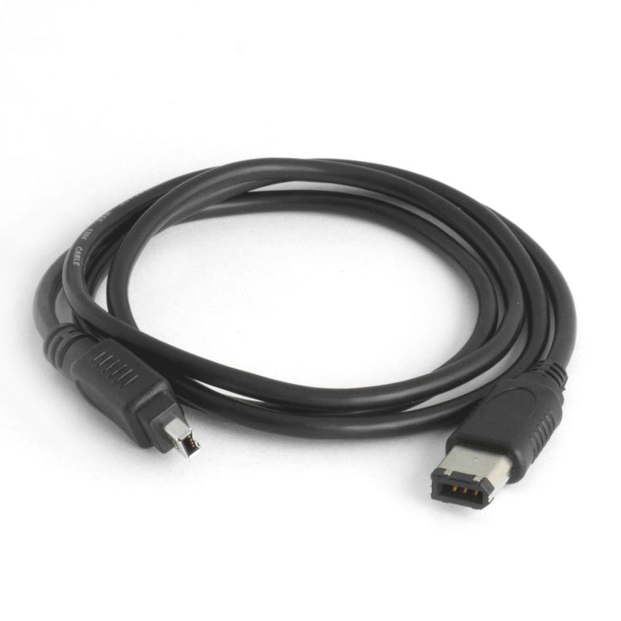 Firewire Kabel 4-polig auf 6-polig 1m SCHWARZ