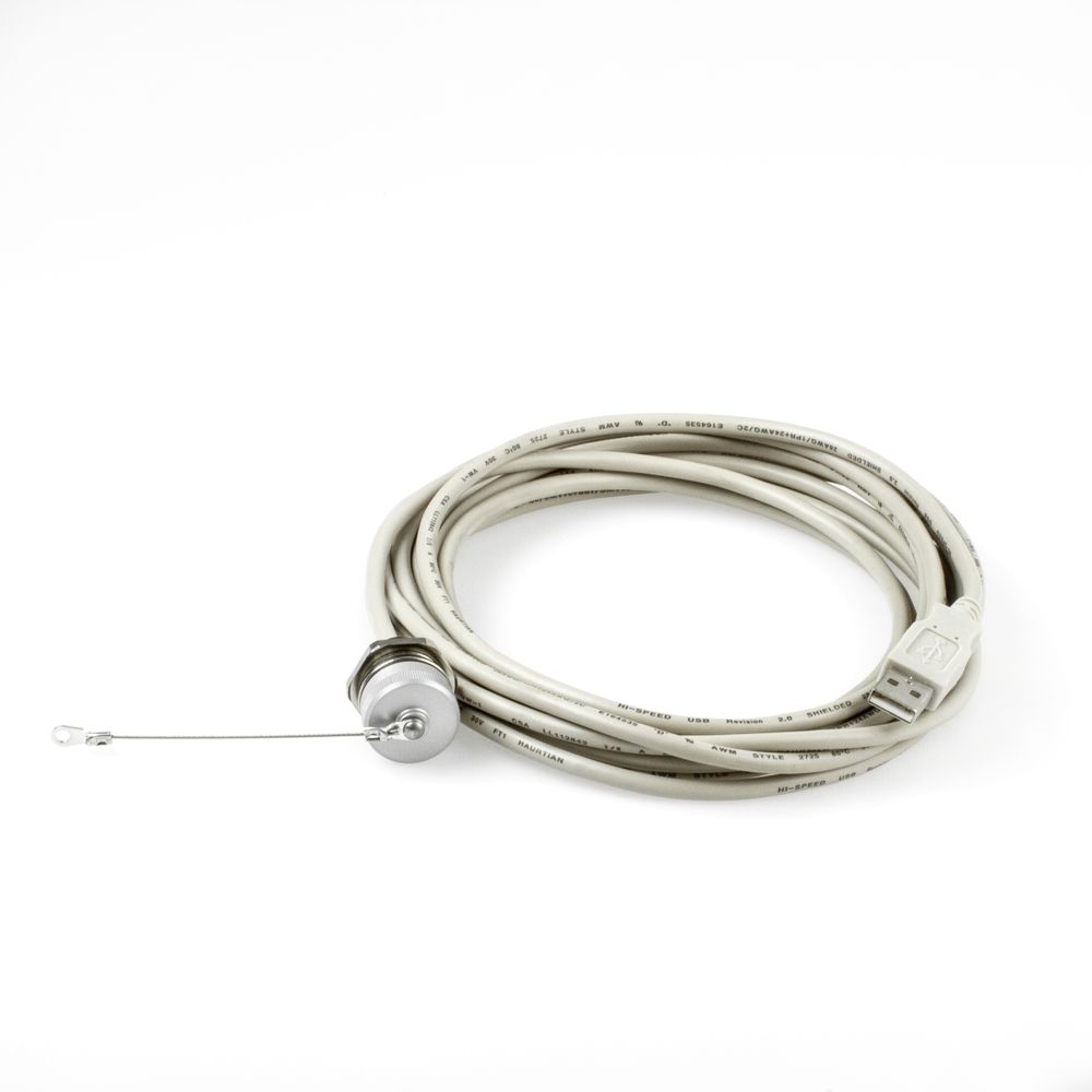 USB 2.0 Montagekabel A-Buchse mit Kappe IP67 auf A-Stecker 5m