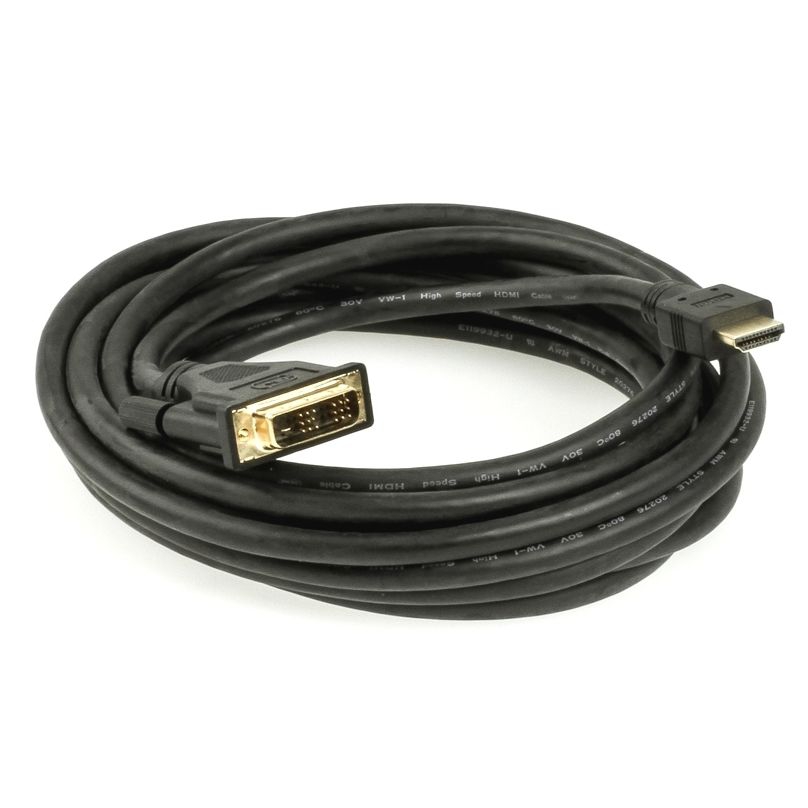 Adapterkabel HDMI auf DVI, DVI-Steckertyp 18+1, PREMIUM, 5m
