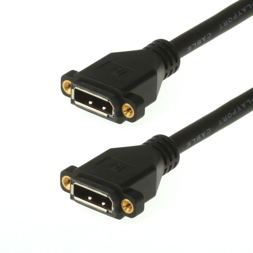 Montagebuchse DisplayPort, Kabellösung für Einbau, 30cm