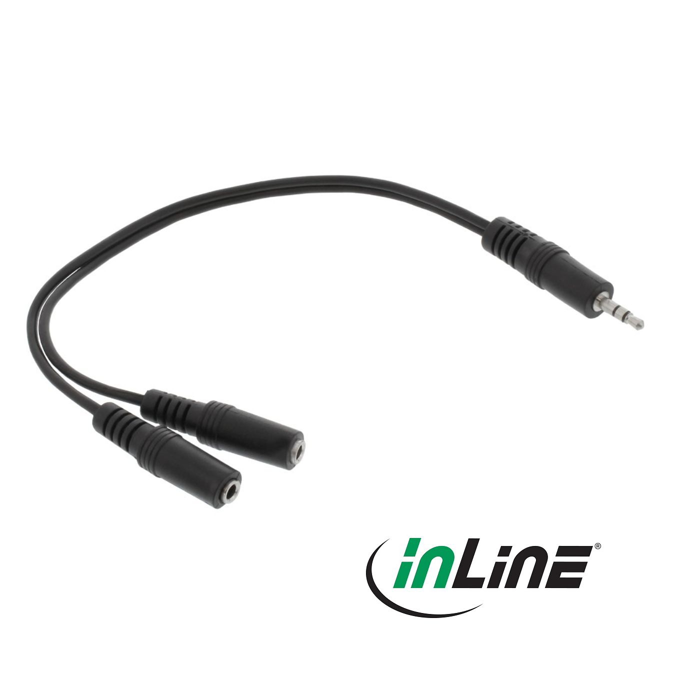 Audioadapter 3.5mm Klinkenstecker an 2x 3.5mm Klinkenbuchse, Stereo