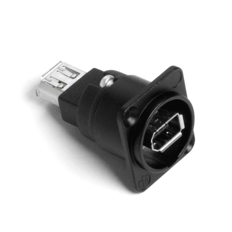 Firewire 400 Montageadapter 6-polig, NEUTRIK NA1394-6-B, schwarz