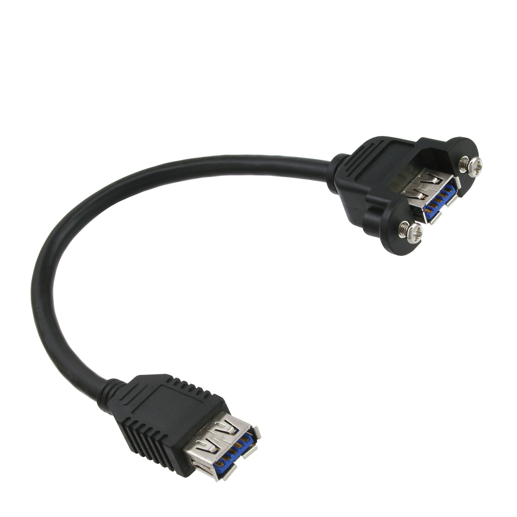 USB 3.0 Panel Montagekabel A-Buchse anschraubbar an A-Buchse, 20cm