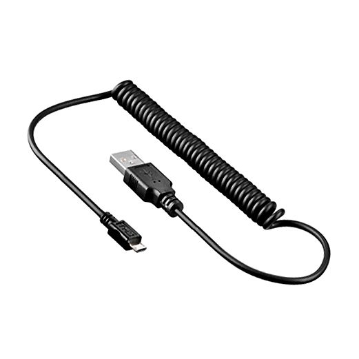 USB-Spiralkabel USB-A an MICRO-B 40cm-100cm