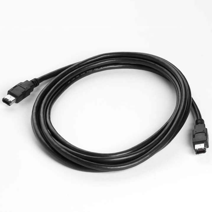 Firewire 400 Kabel 6-polig auf 6-polig 3m IEEE1394a schwarz
