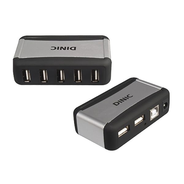 USB 2.0 HUB 7 Ports inkl. Netzteil, DINIC