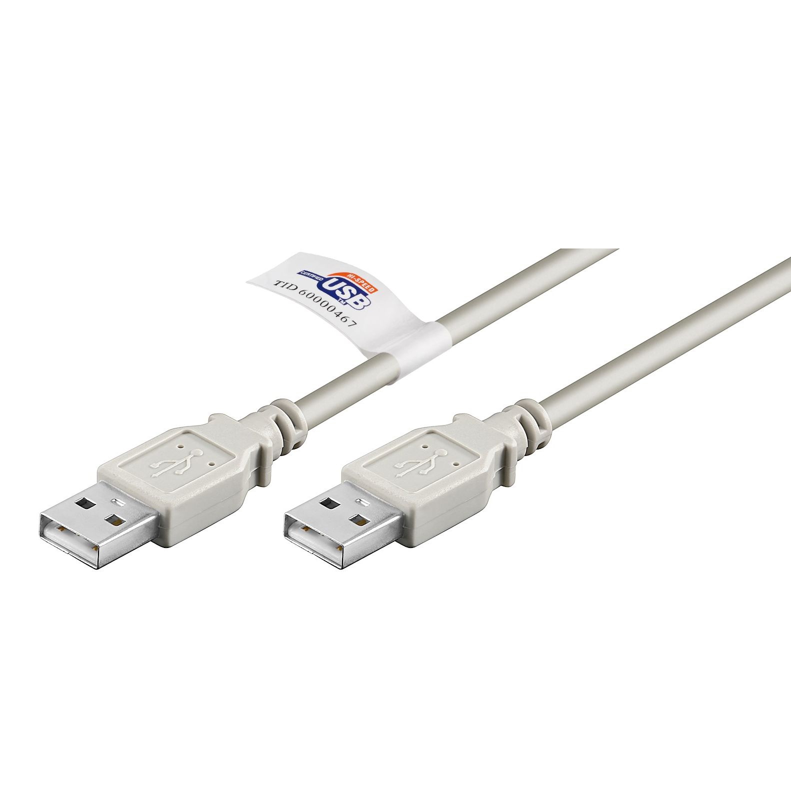 USB 2.0 Spezialkabel mit 2x A Stecker 2m zertifiziert