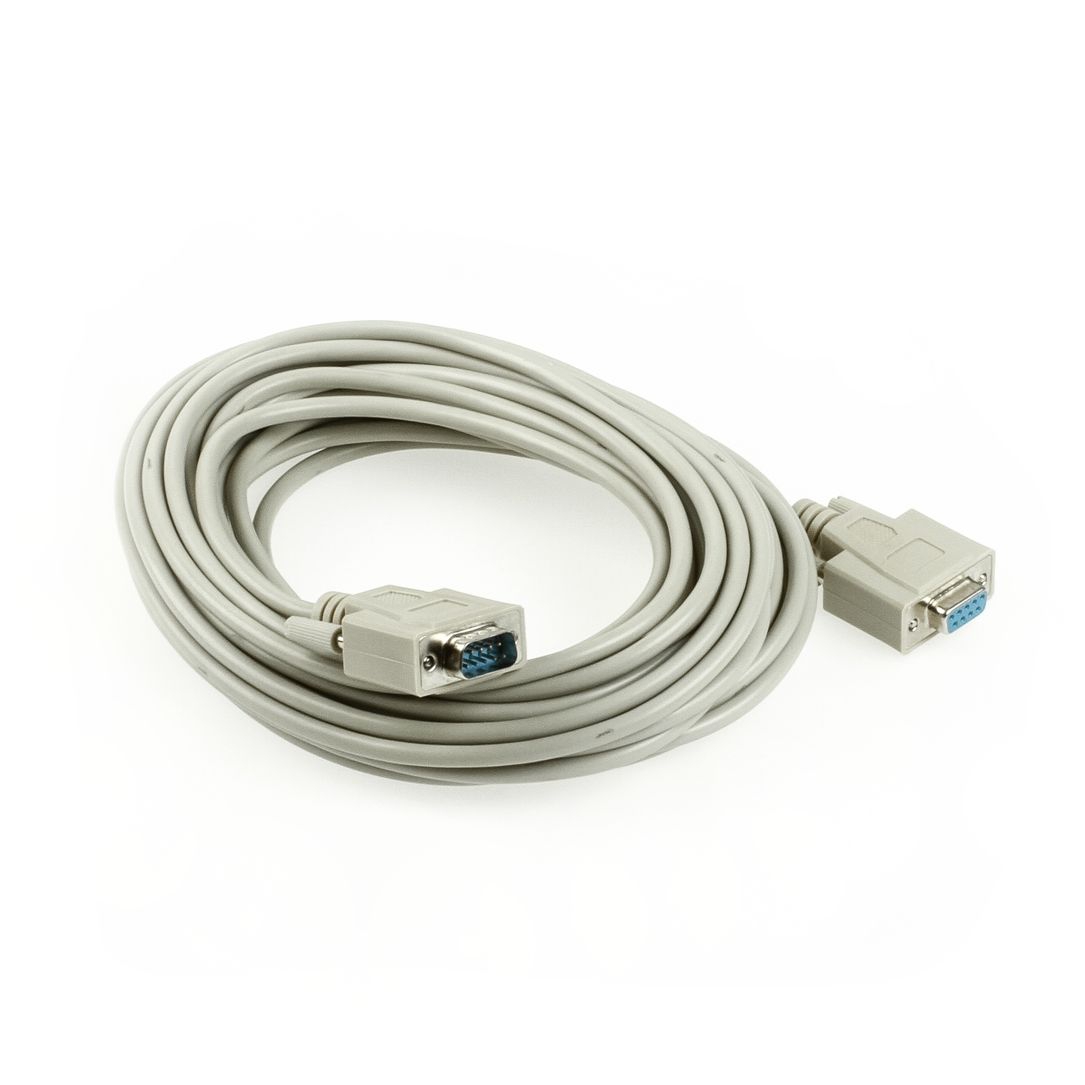 Serielles Kabel DSub-9-Stecker an DSub-9-Buchse, 10m, z.B. für RS232