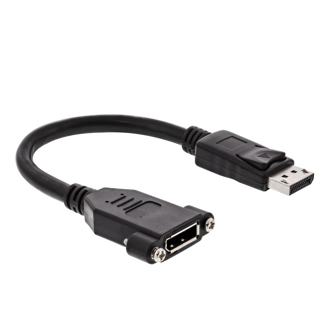 DisplayPort Montagekabel, DP Buchse anschraubbar an DP Stecker, 20cm