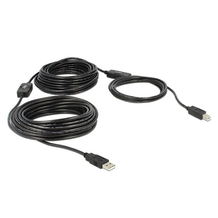 USB 2.0 Kabel AB aktiv mit Repeater BOOSTER 20m