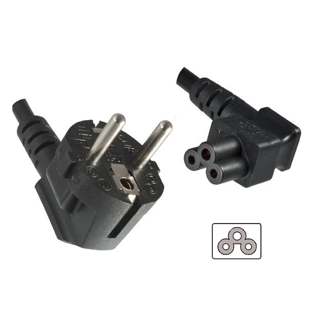 Notebook-Stromkabel C5 90° GEWINKELT 180cm