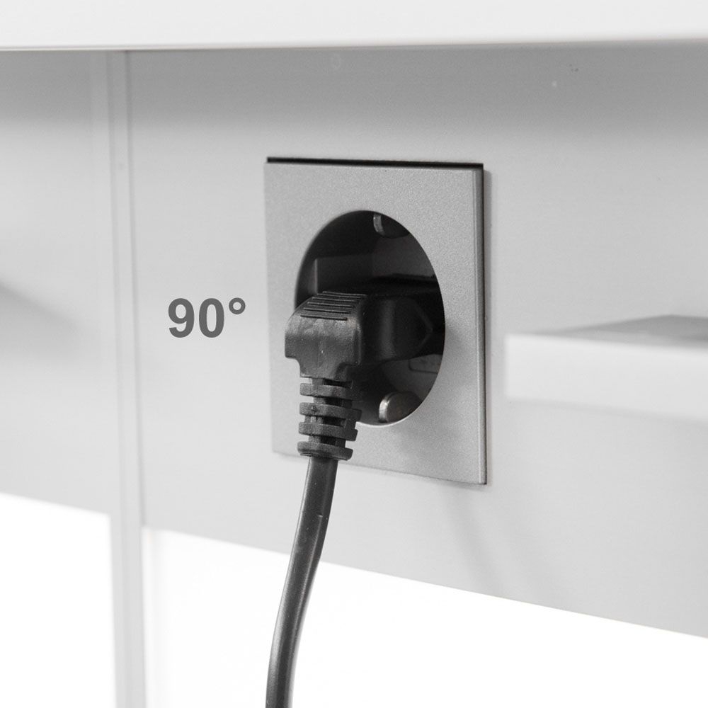 2-pol. Stromkabel mit EURO-8-Stecker BEIDSEITIG GEWINKELT 50cm