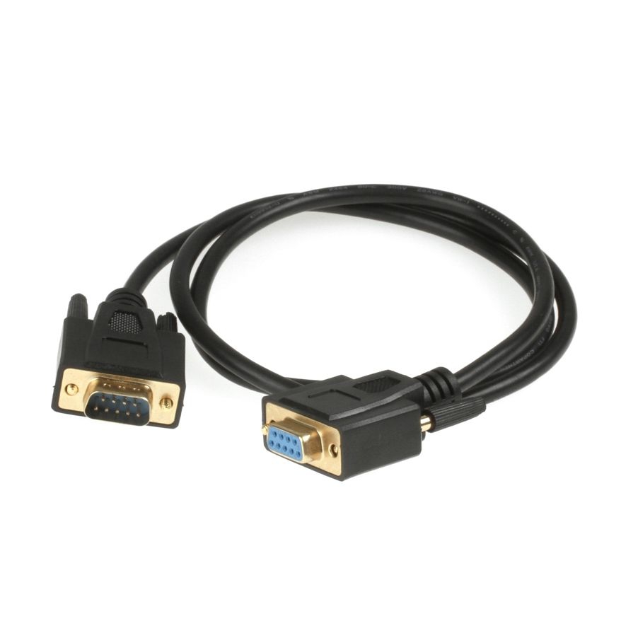Serielles Kabel DSub-9 Stecker an Buchse PREMIUM-QUALITÄT 1m