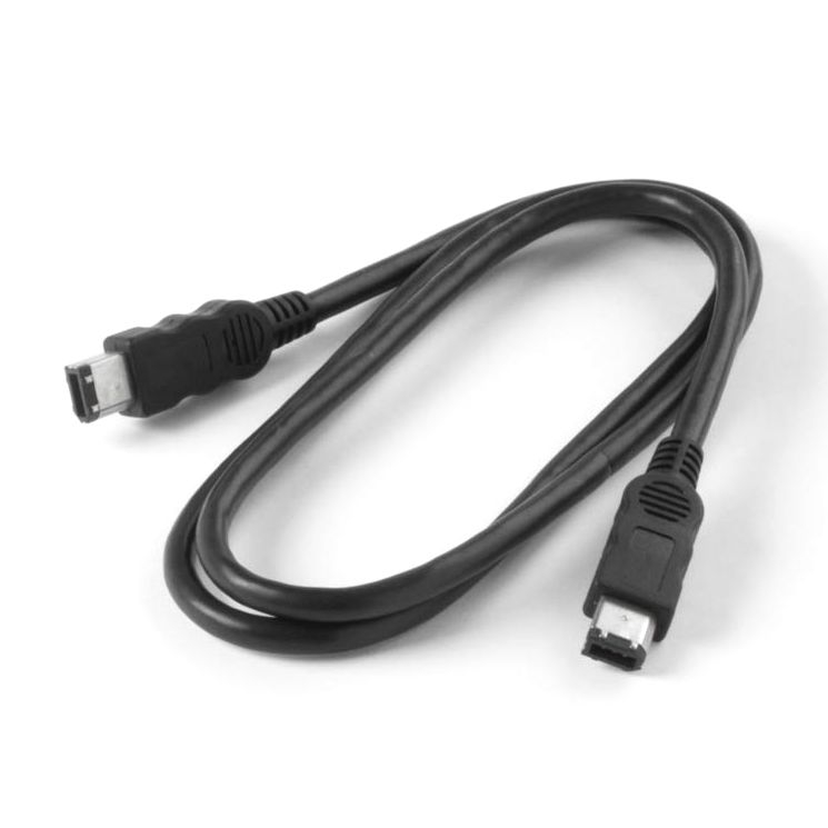 Firewire 400 Kabel 6-polig auf 6-polig 1m IEEE1394a schwarz