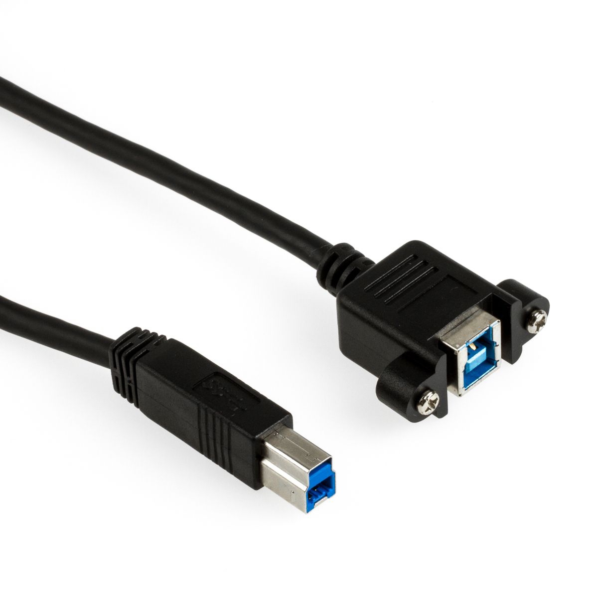 USB 3.0 Montagekabel B-Buchse anschraubbar an B-Stecker 20cm