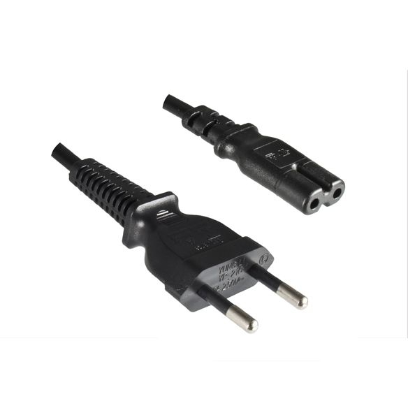 Stromkabel für BRASILIEN mit 2-pol. Euro-8-Stecker